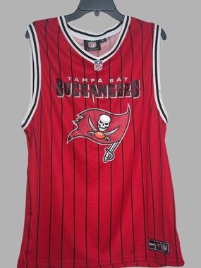 Primark Tampa Bay Buccaneers Red Pinstripe Jersey-Style Shirt
